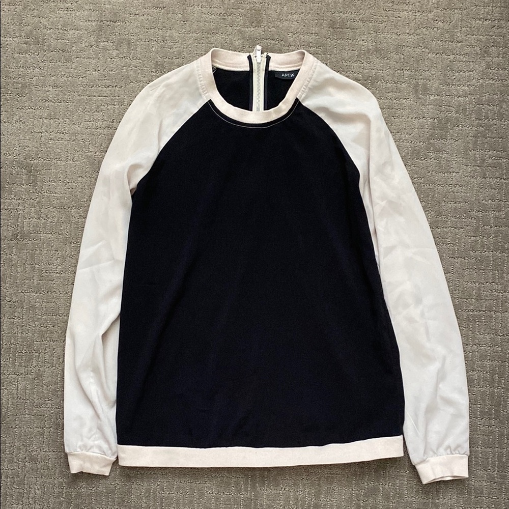 Apt. 9 Black and Cream Blouse